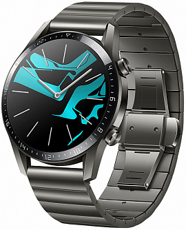 Смарт-часы Huawei Watch GT 2 46 мм металлический ремешок (титановый серый)